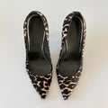 Stuart Weitzman Leopard Calf Hair Pointed Toe Stiletto Pumps | Size 7